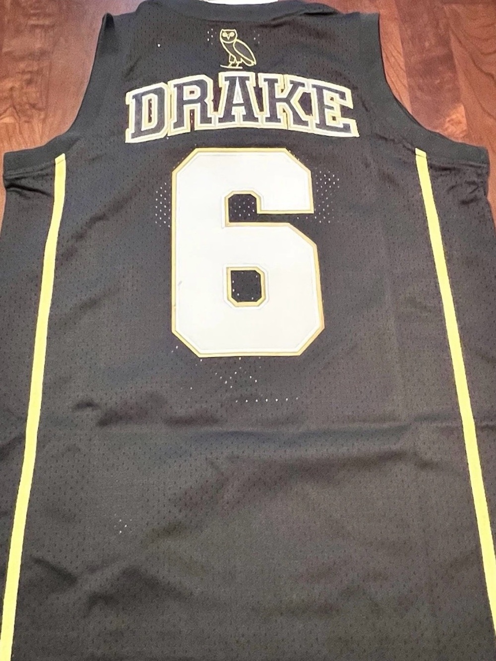 OVO x DRAKE Authentic Classics Black & Yellow Basketball Jersey